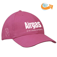 Brushed Heavy Cotton Baseball Cap - Breast Cancer Awareness