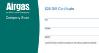 $25 Airgas Company Store Gift Certificate