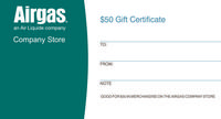 $100 Airgas Company Store Gift Certificate